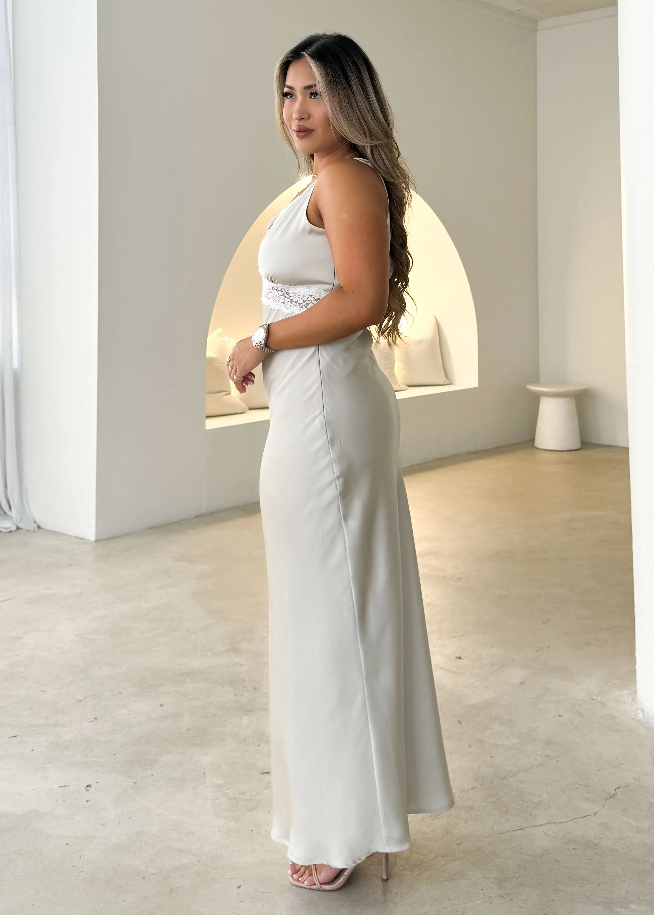 Delatra Maxi Dress - Champagne sold by Gingham & Heels product image thumbnail 3