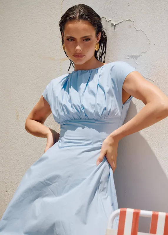 Tresta Midi Dress - Periwinkle sold by Gingham & Heels