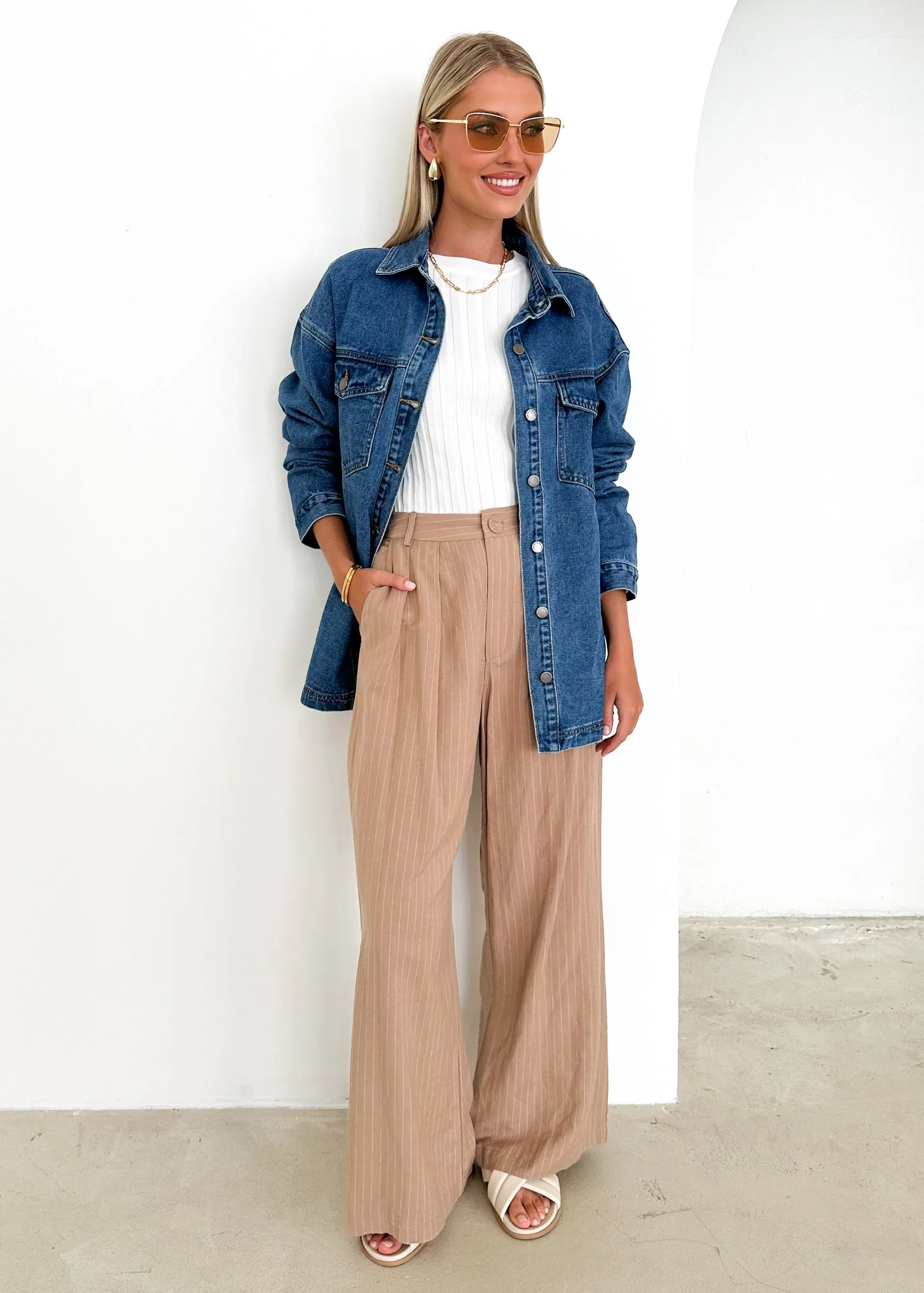 Amayra Denim Shacket - Mid Blue sold by Gingham & Heels product image thumbnail 2