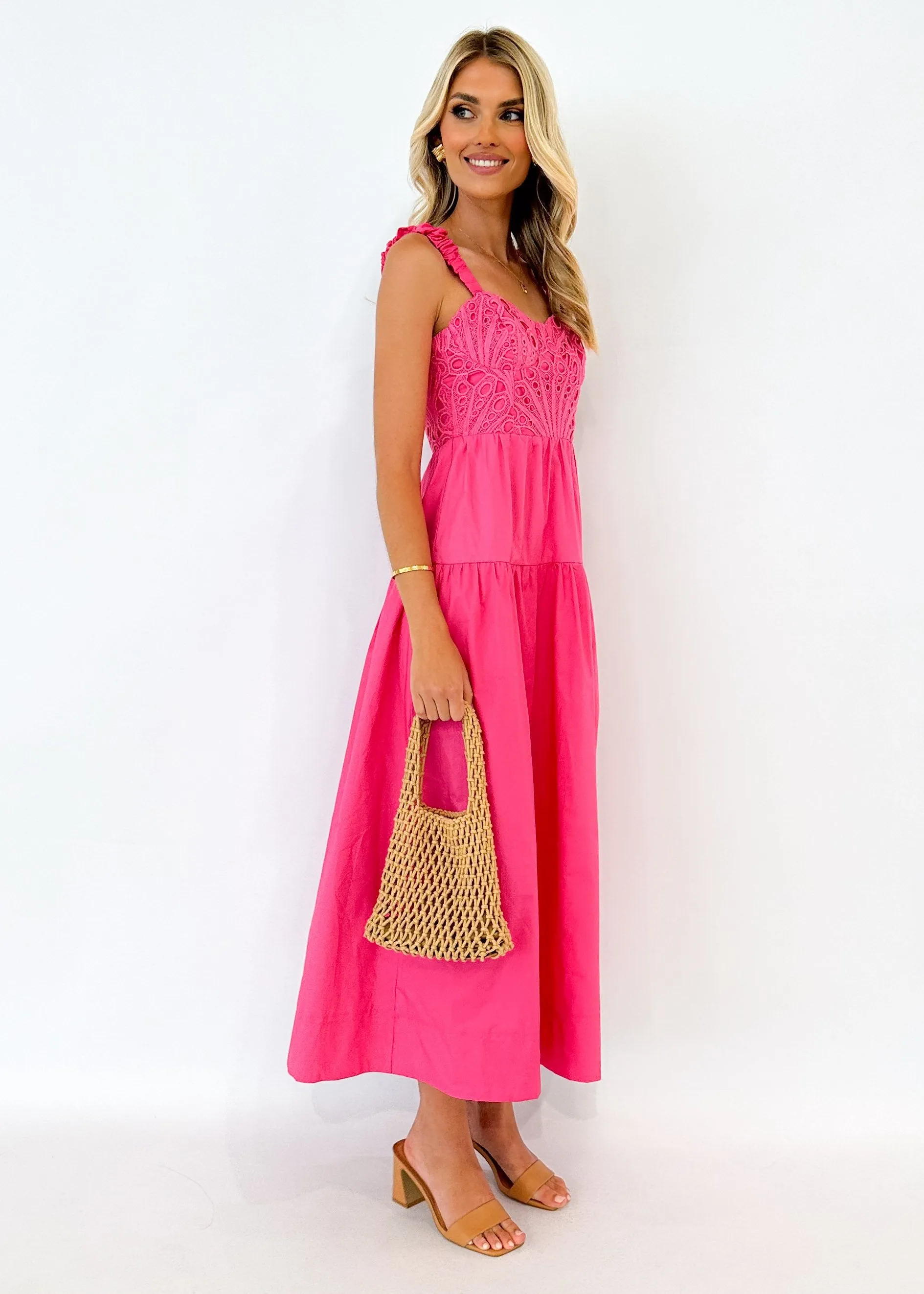 Poloro Maxi Dress - Magenta sold by Gingham & Heels product image thumbnail 4
