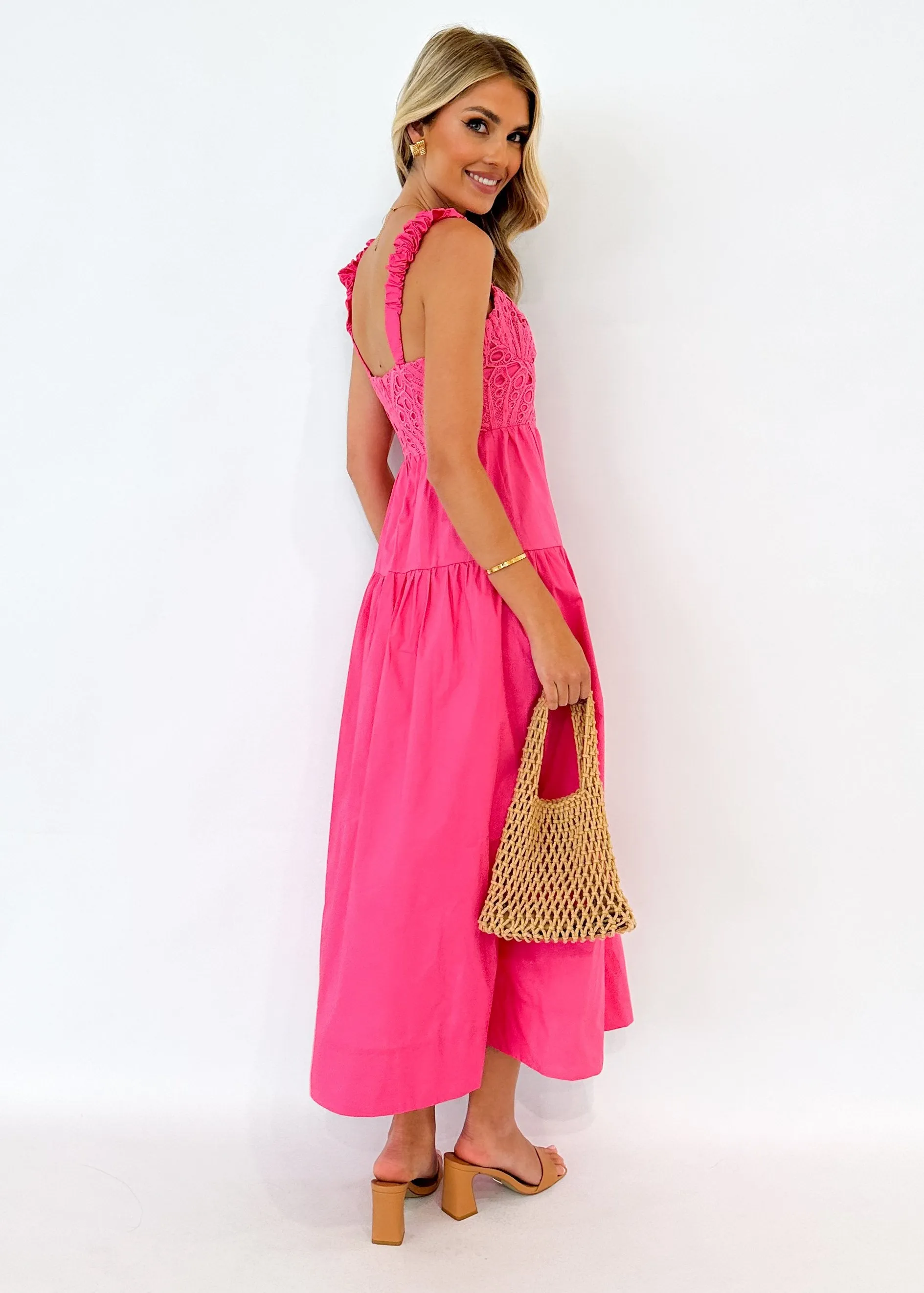 Poloro Maxi Dress - Magenta sold by Gingham & Heels product image thumbnail 5