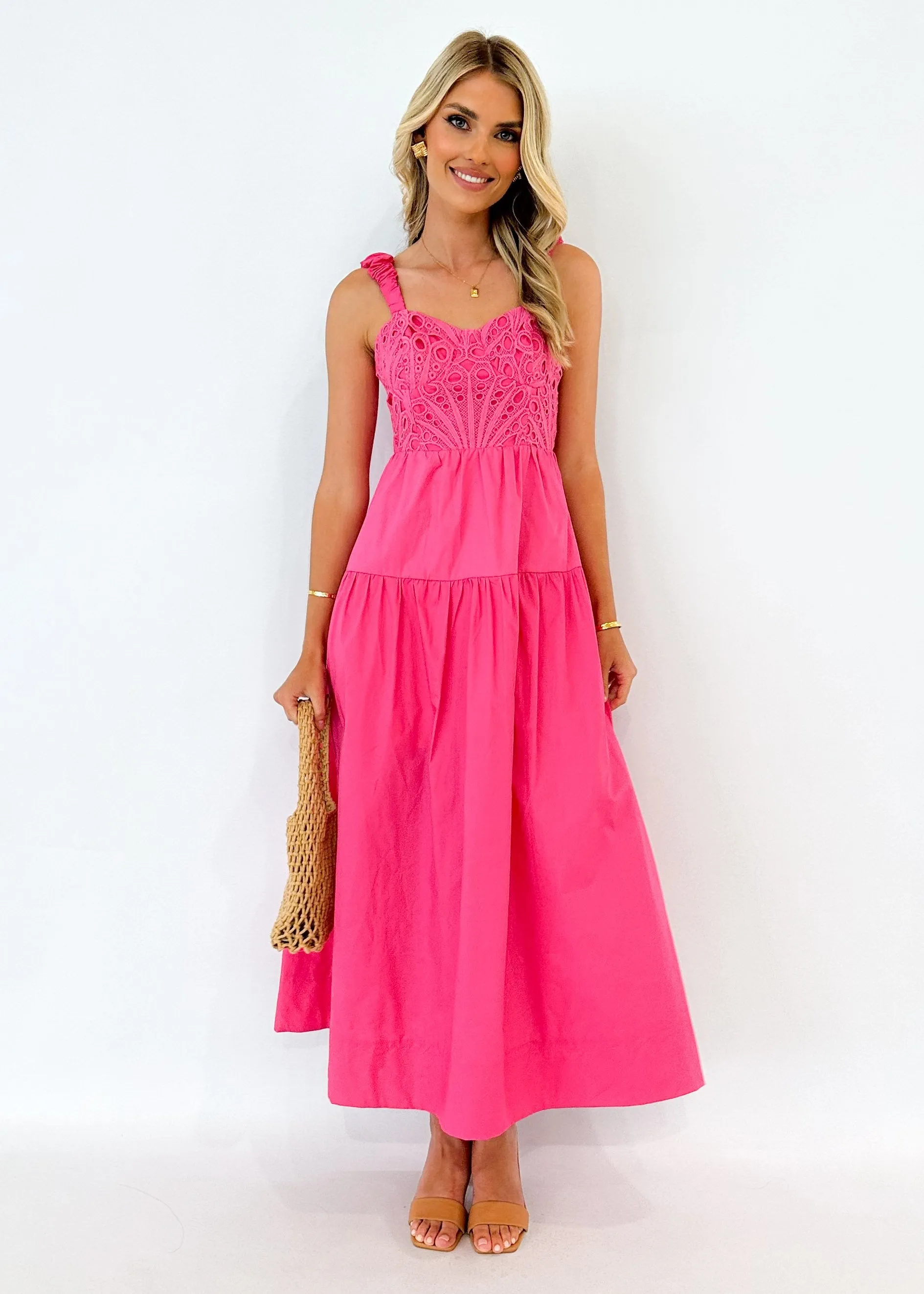 Poloro Maxi Dress - Magenta sold by Gingham & Heels product image thumbnail 3