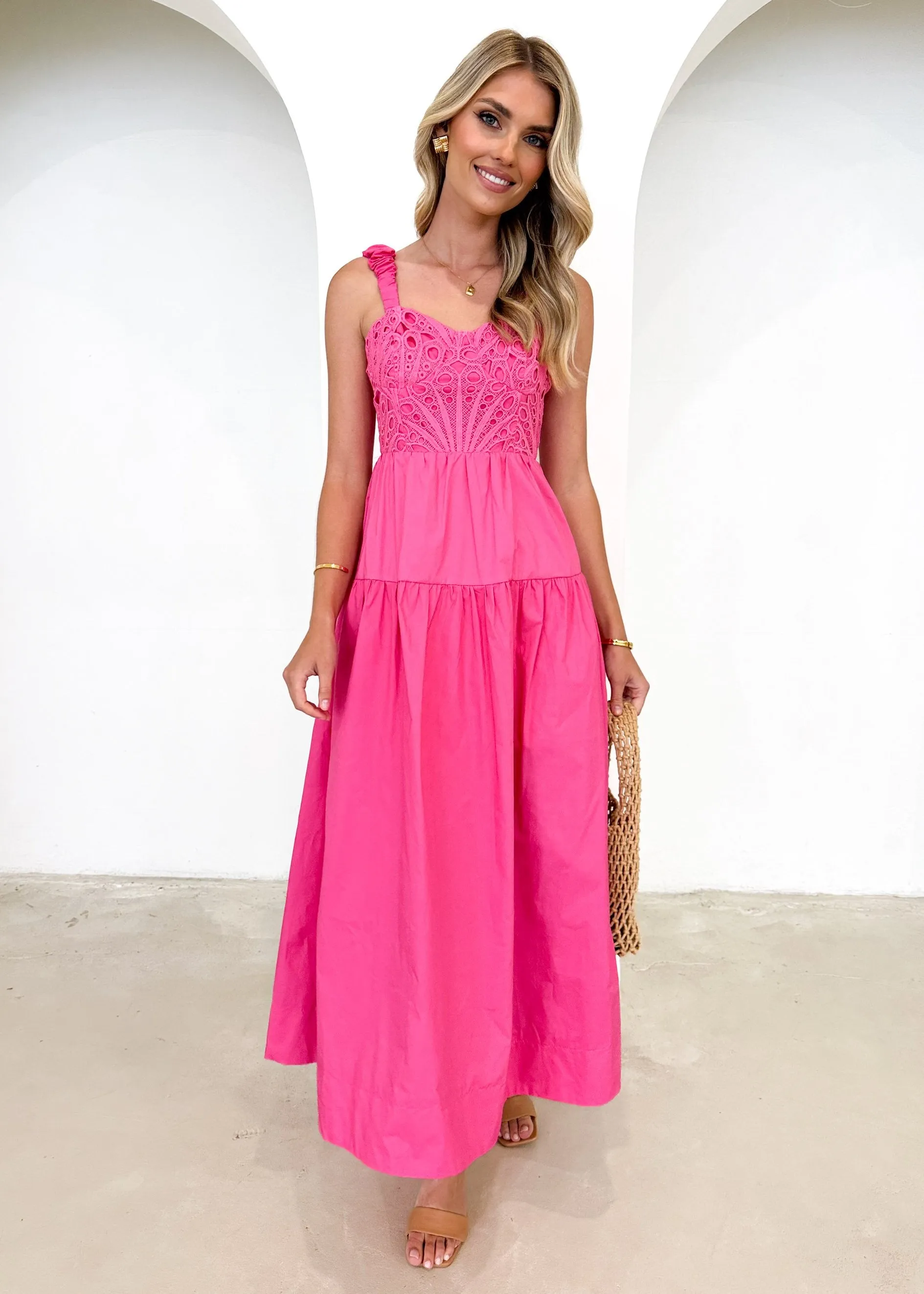 Poloro Maxi Dress - Magenta sold by Gingham & Heels product image thumbnail 2