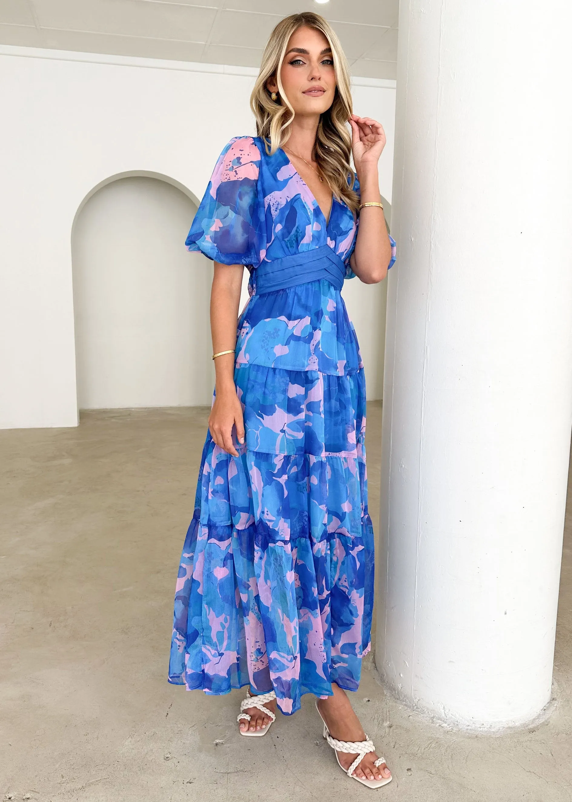 Laylor Maxi Dress - Blue Rush sold by Gingham & Heels product image thumbnail 3