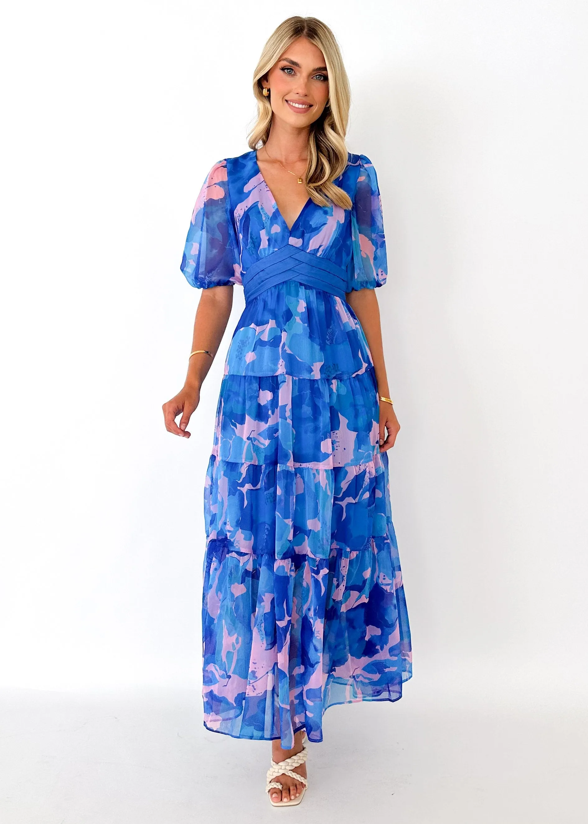 Laylor Maxi Dress - Blue Rush sold by Gingham & Heels product image thumbnail 5