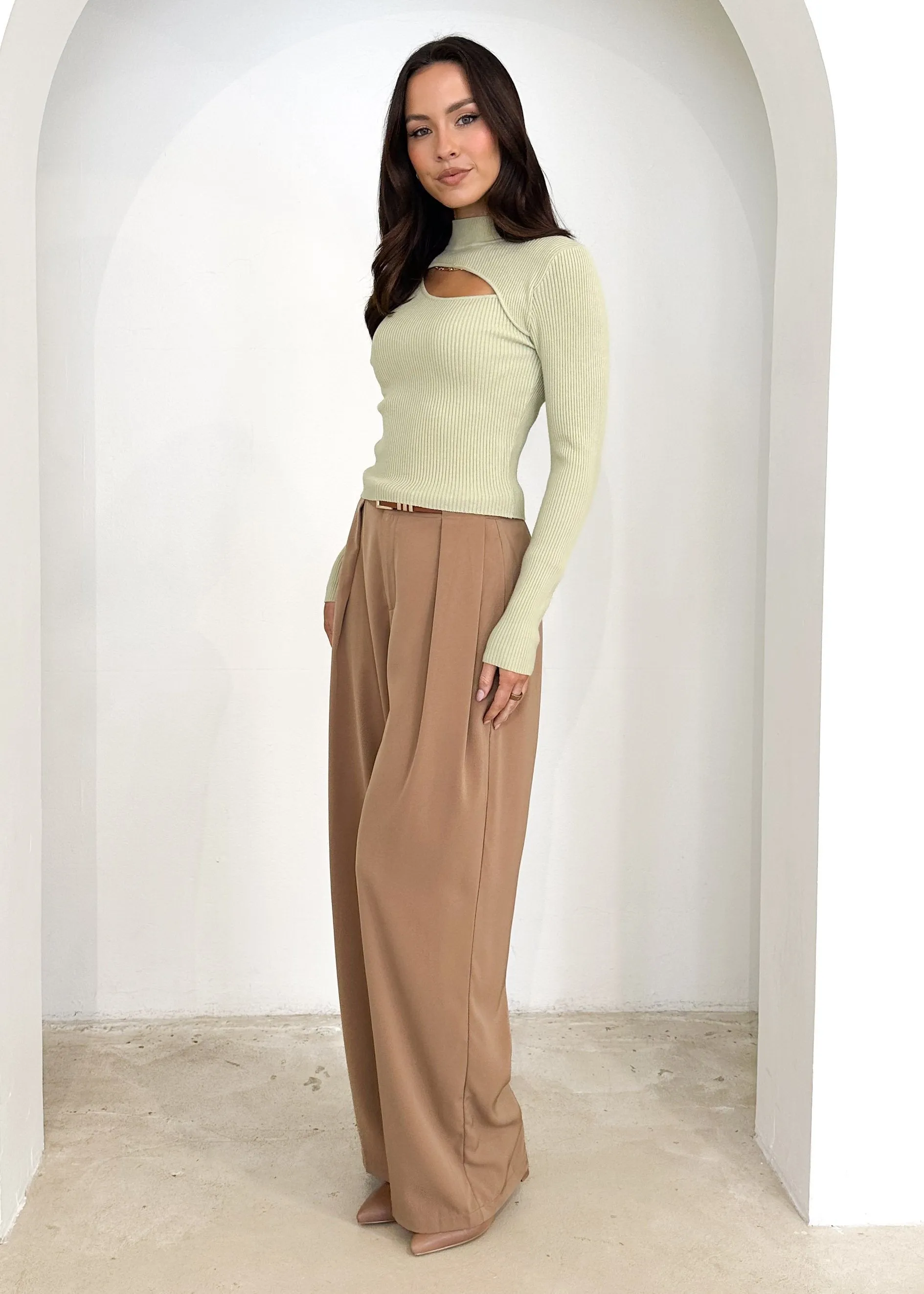 Oskoe Knit Top - Avocado sold by Gingham & Heels product image thumbnail 4