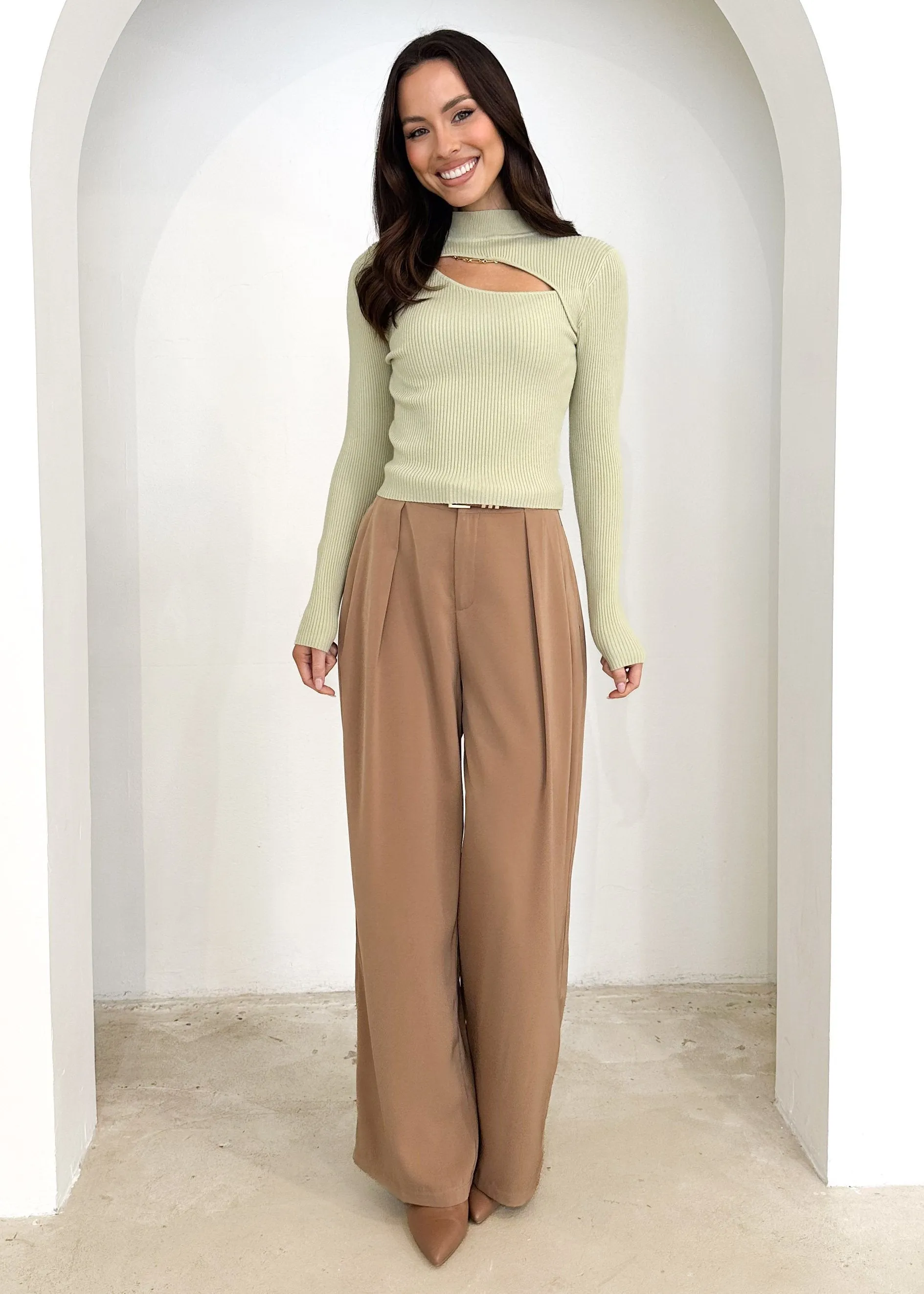 Oskoe Knit Top - Avocado sold by Gingham & Heels product image thumbnail 3