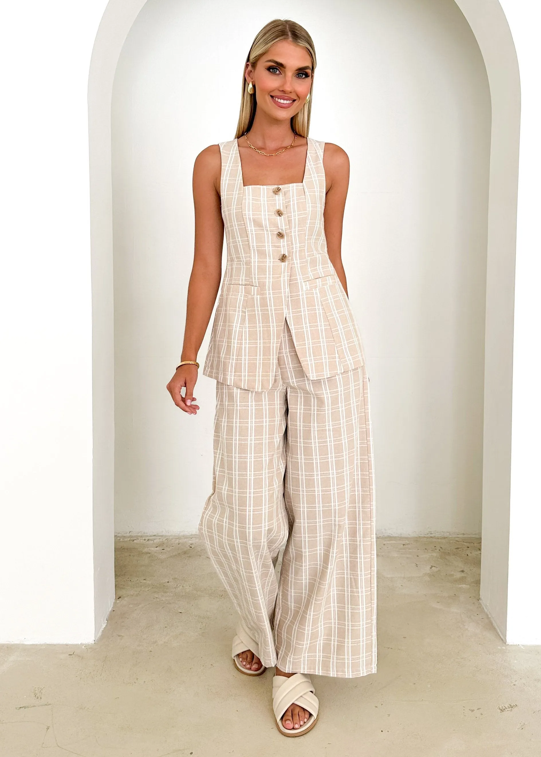 Biancro Pants - Natural Stripe sold by Gingham & Heels product image thumbnail 3