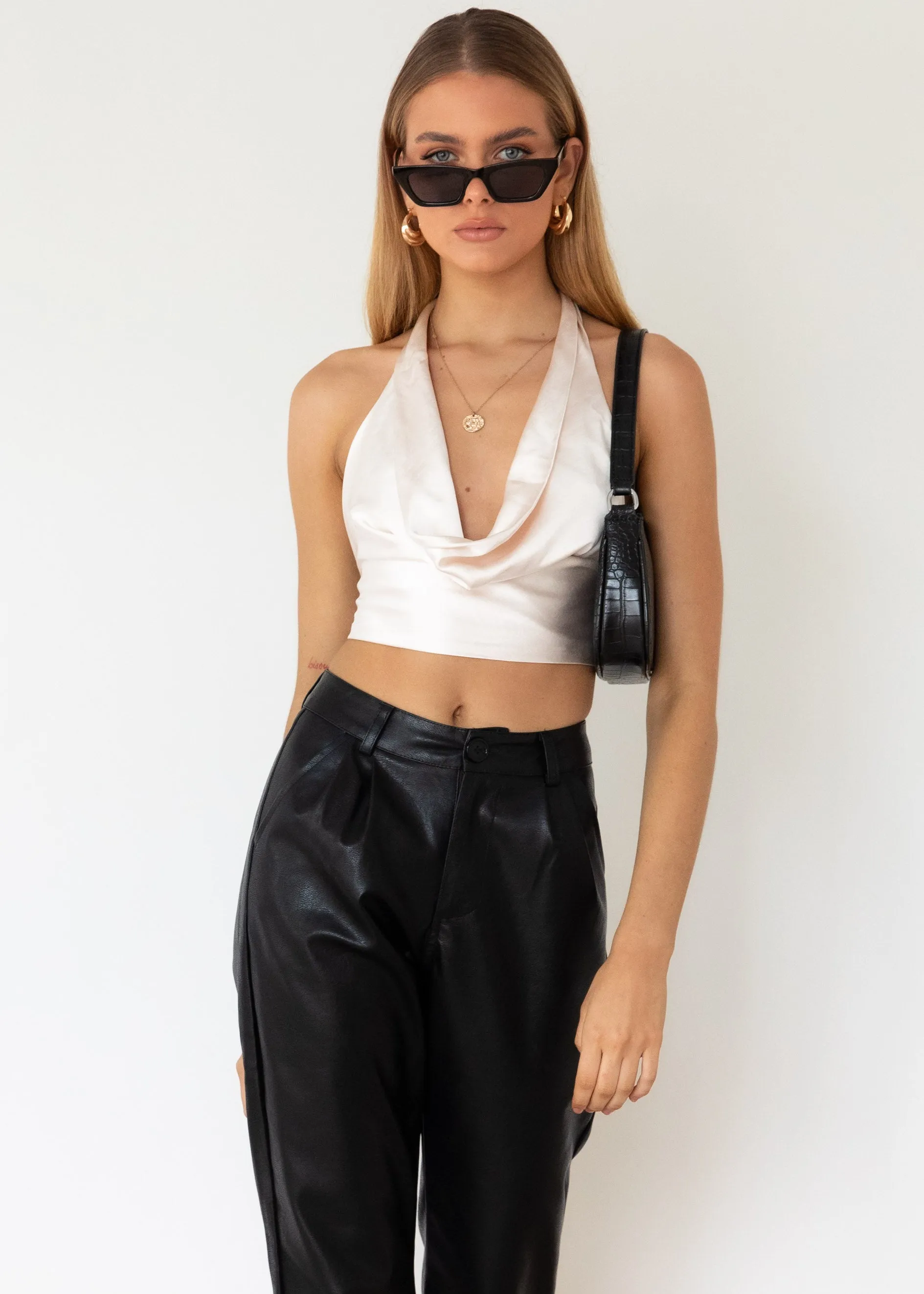 New Affection Halter Crop - Champagne sold by Gingham & Heels product image thumbnail 4