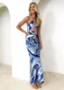 Utter Magic Maxi Skirt - Blue Swirl sold by Gingham & Heels
