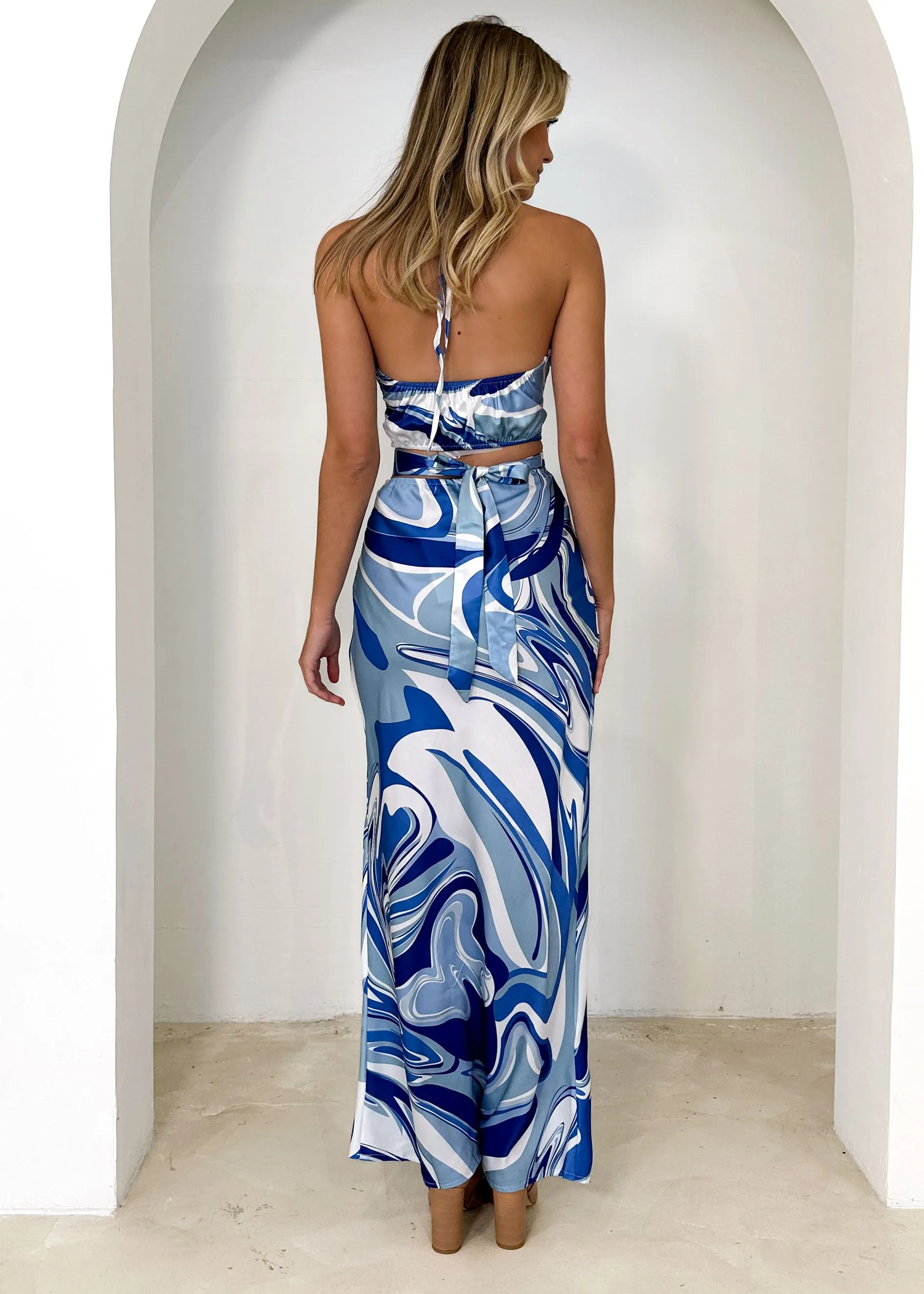 Utter Magic Maxi Skirt - Blue Swirl sold by Gingham & Heels product image thumbnail 5