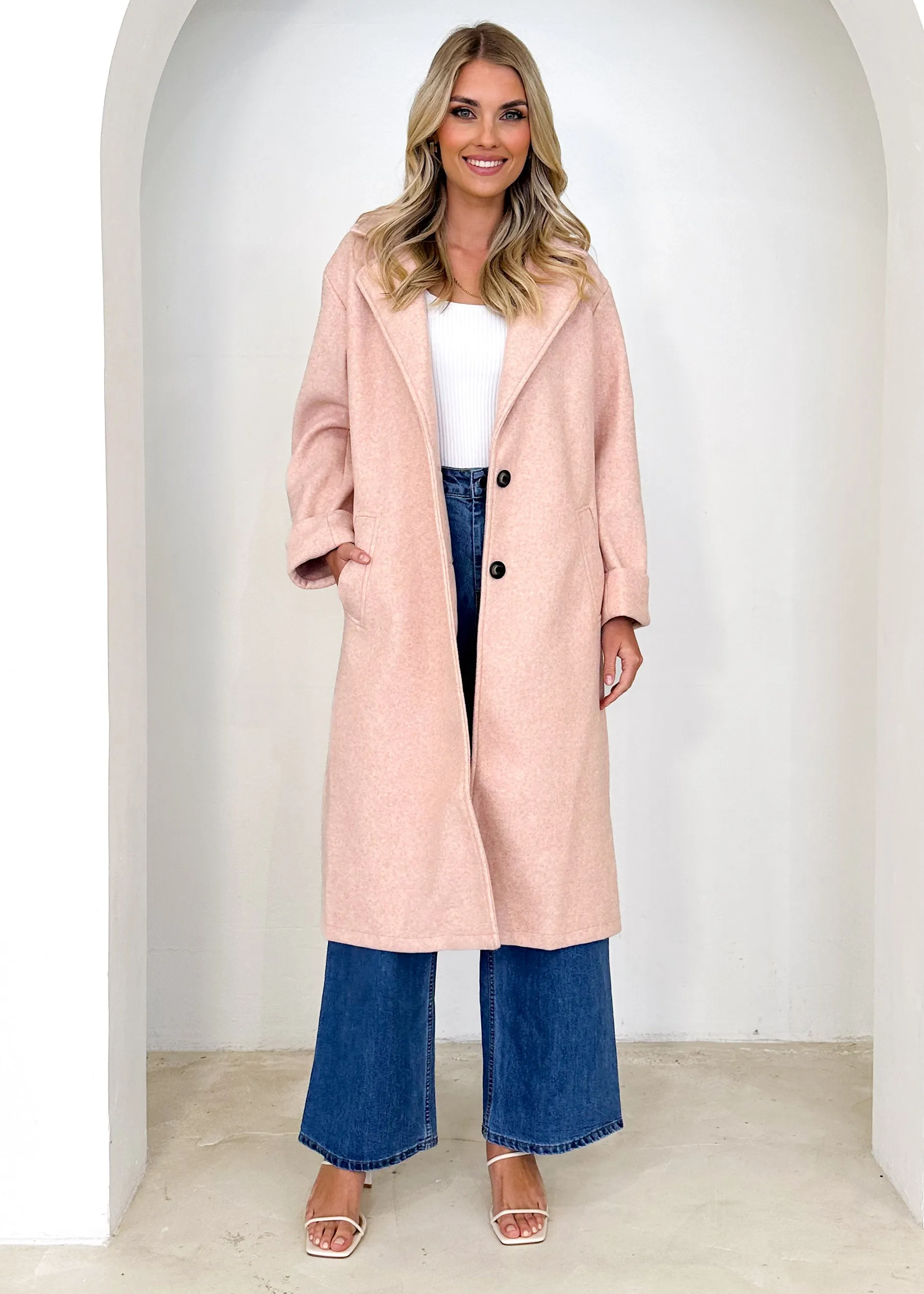 Alyvia Coat - Blush sold by Gingham & Heels product image thumbnail 3