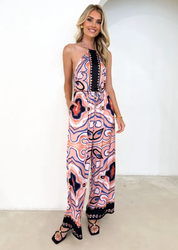 Jayslo Pants - Peach Swirl sold by Gingham & Heels