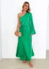 Amore One Shoulder Midi Dress - Jade sold by Gingham & Heels