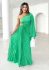 Amore One Shoulder Midi Dress - Jade sold by Gingham & Heels