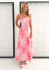 Tralentina Midi Dress - Pink Brocade sold by Gingham & Heels