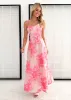 Tralentina Midi Dress - Pink Brocade sold by Gingham & Heels