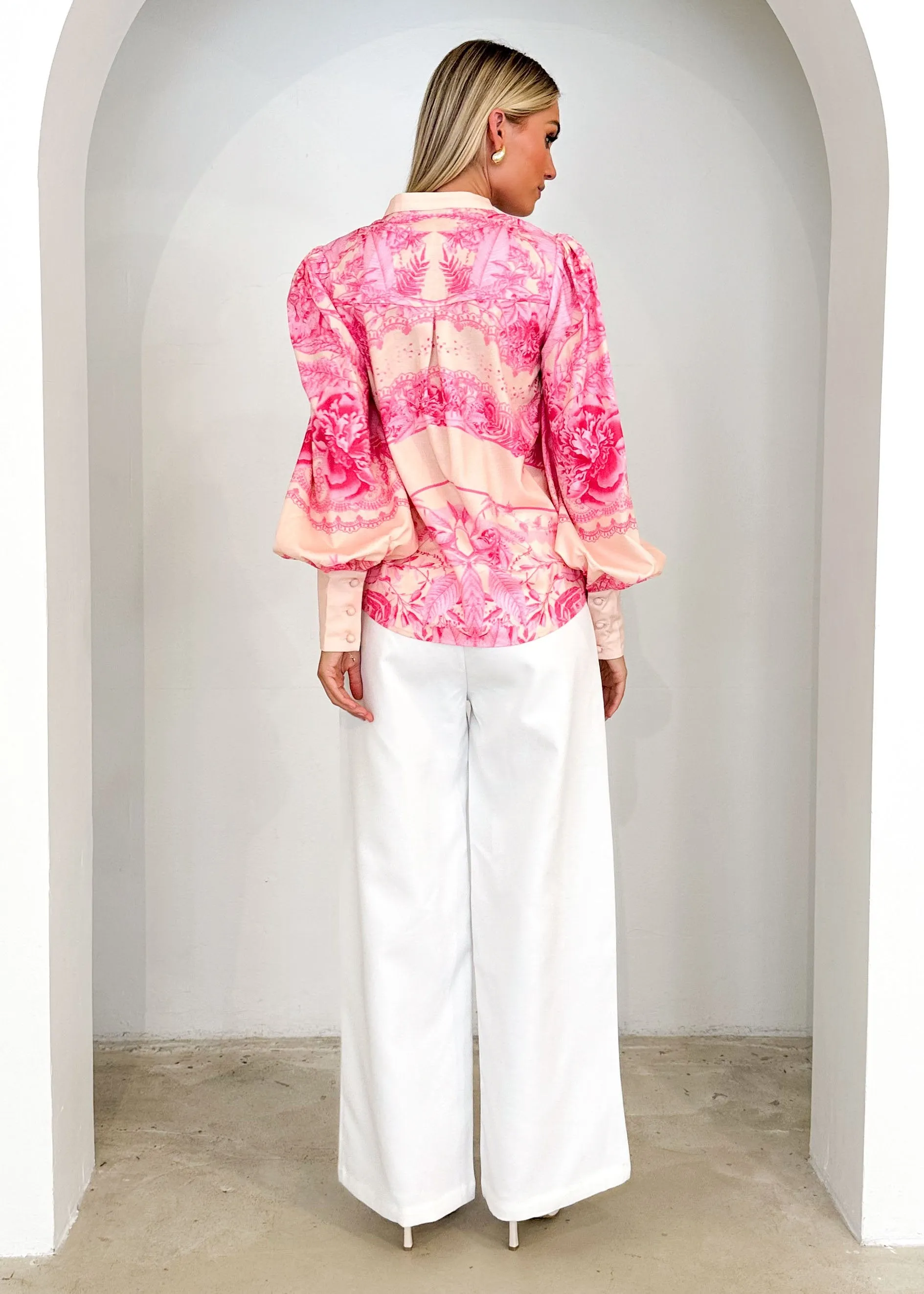 Linnorre Shirt - Pink Floral sold by Gingham & Heels product image thumbnail 5
