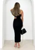 Citra One Shoulder Midi Dress - Black sold by Gingham & Heels
