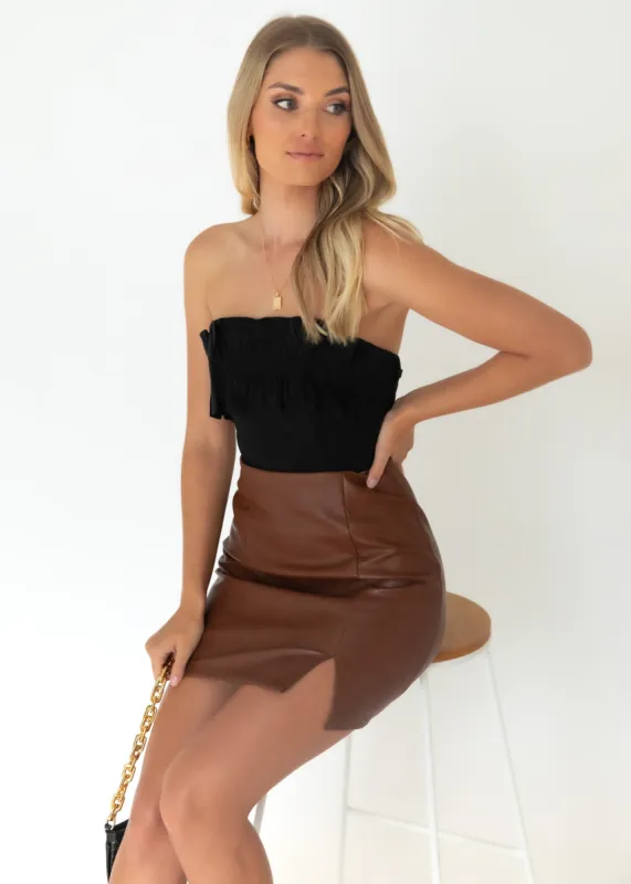 Xun Strapless Crop - Black sold by Gingham & Heels