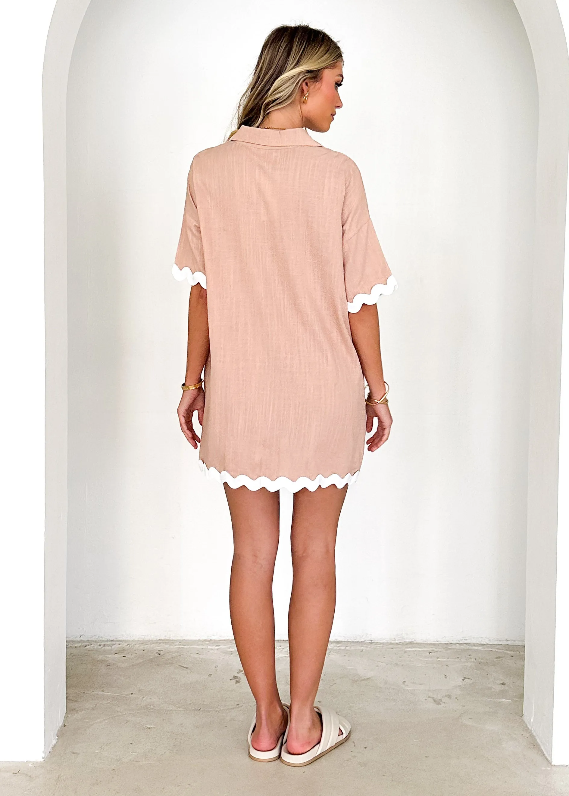 Tresho Shirt Dress - Mocha sold by Gingham & Heels product image thumbnail 5