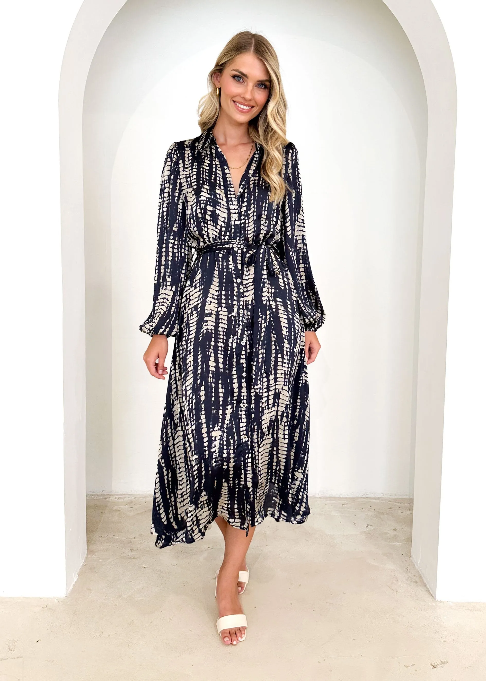 Moonla Midi Dress - Ink Shadow sold by Gingham & Heels product image thumbnail 2