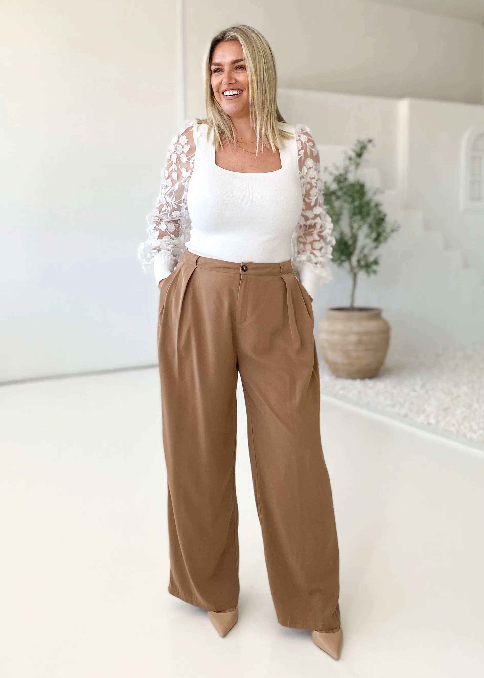 Prisley Knit Top - Off White sold by Gingham & Heels product image thumbnail 2