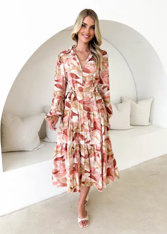 Eviely Maxi Dress - Rose Leaf sold by Gingham & Heels