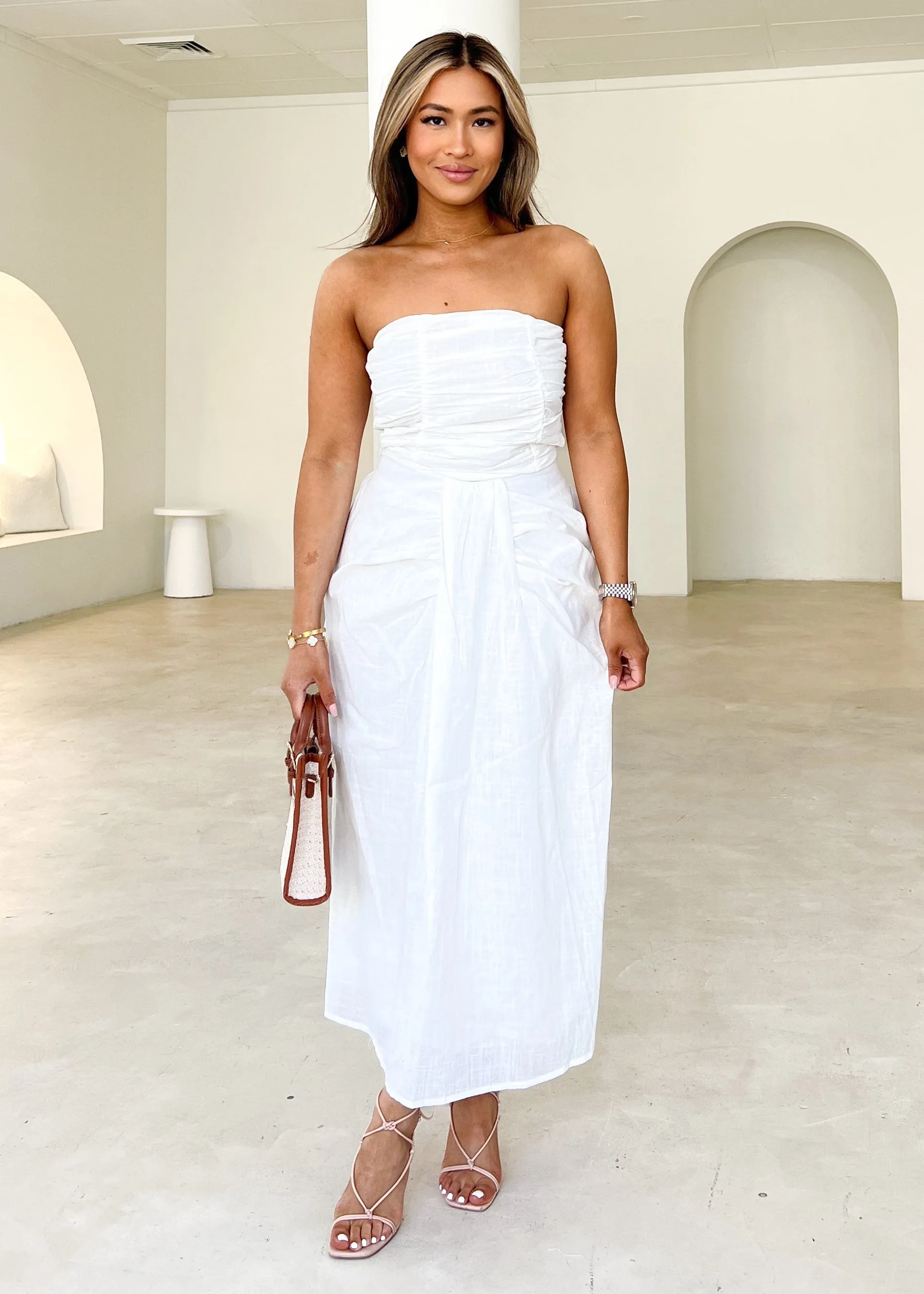 Kay Strapless Crop - Off White sold by Gingham & Heels product image thumbnail 2