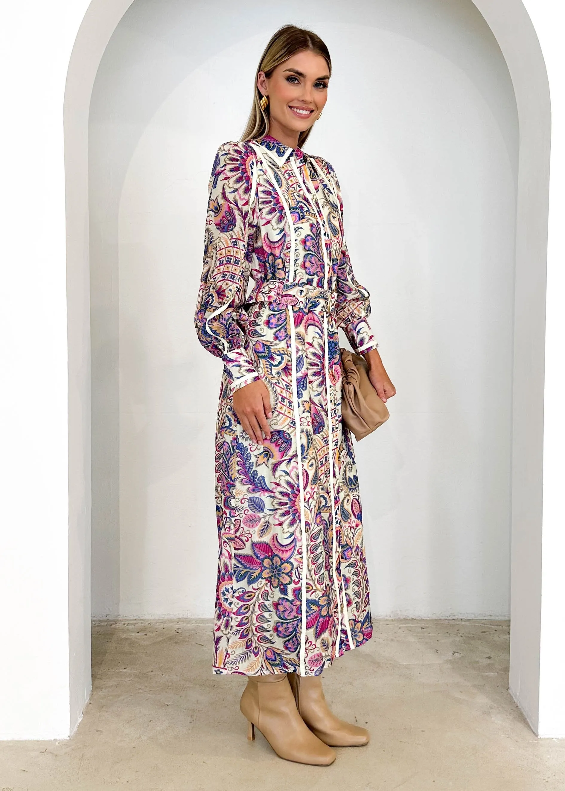 Daisyfield Maxi Dress - Violet Peacock sold by Gingham & Heels product image thumbnail 4