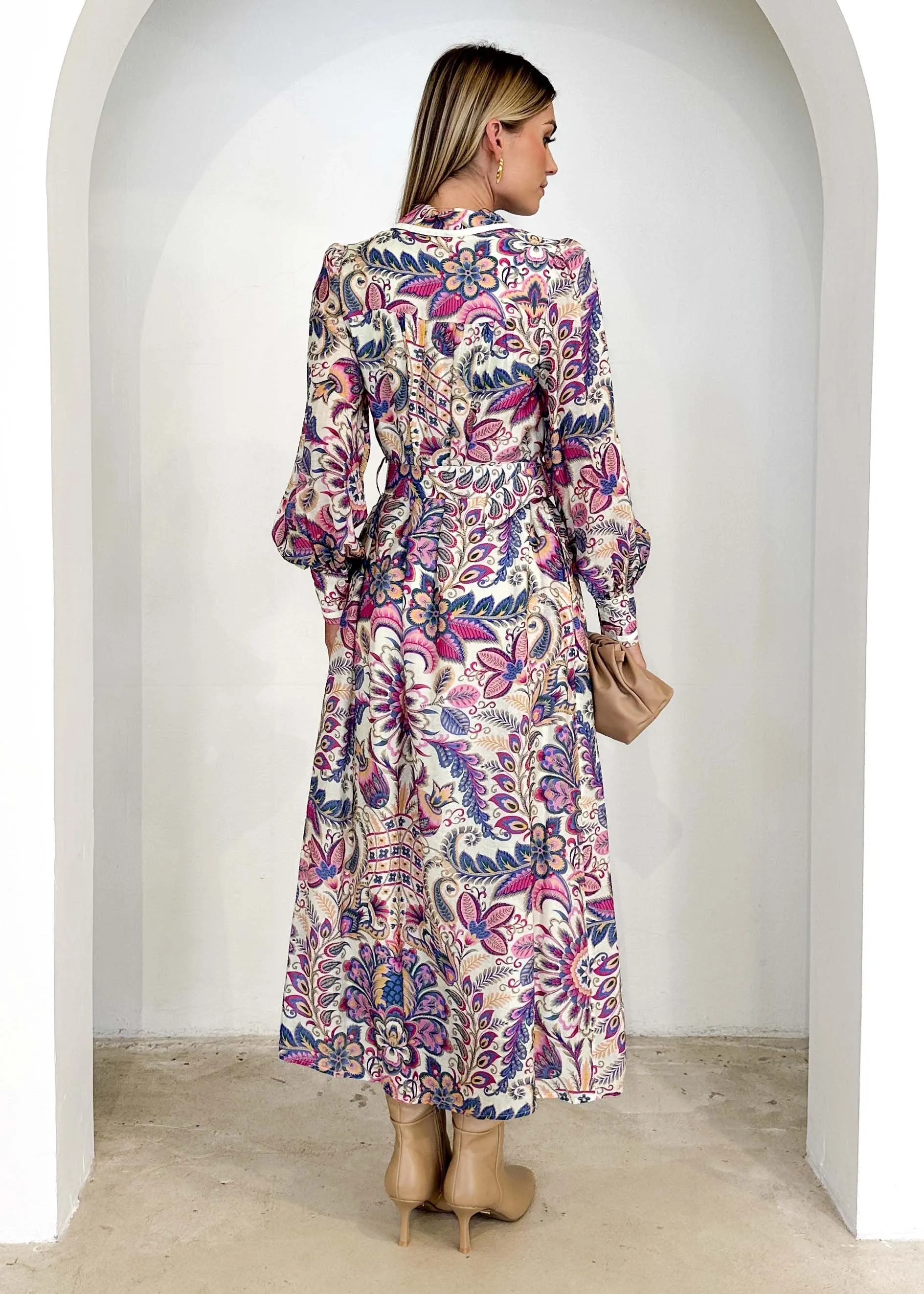Daisyfield Maxi Dress - Violet Peacock sold by Gingham & Heels product image thumbnail 5