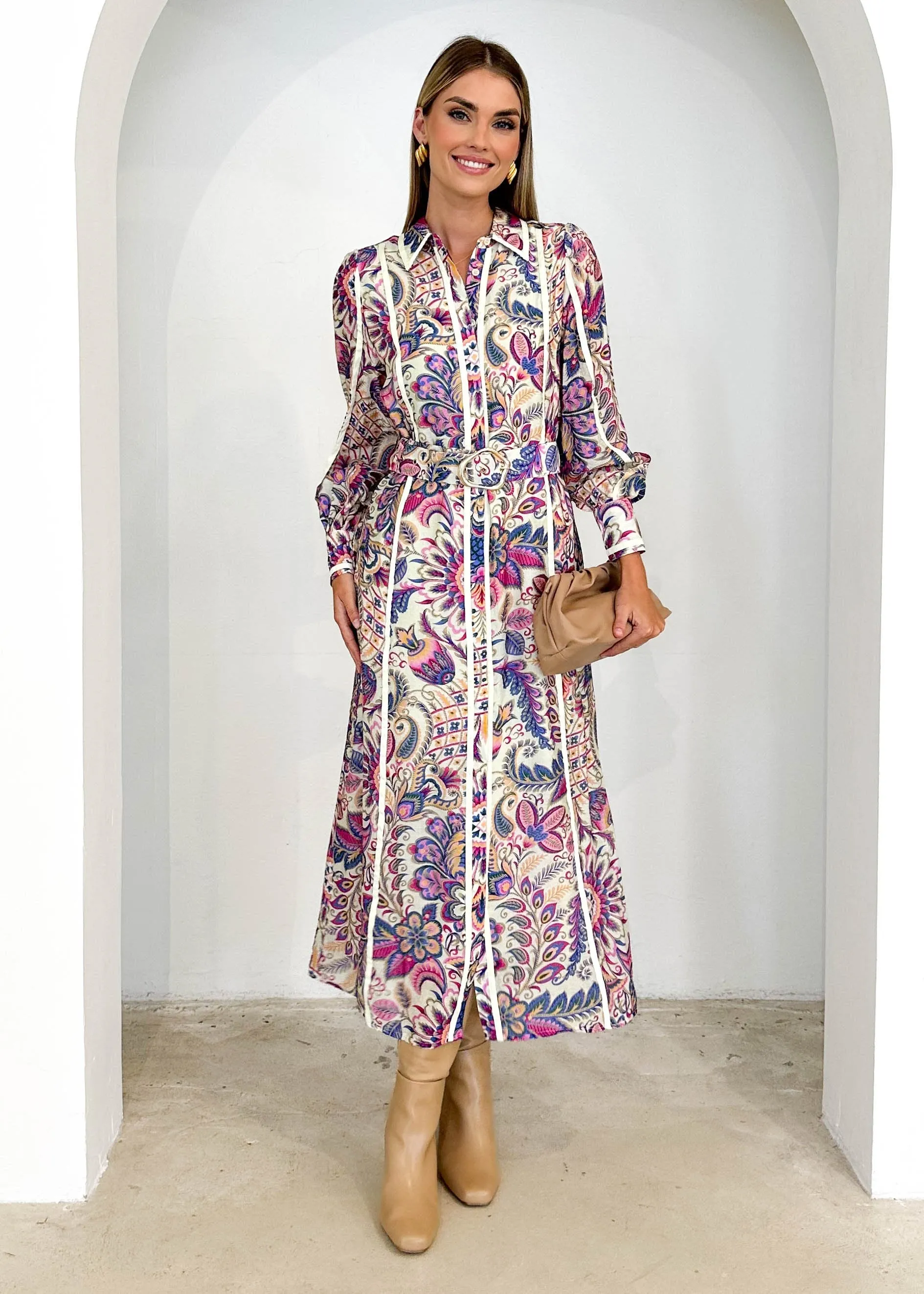 Daisyfield Maxi Dress - Violet Peacock sold by Gingham & Heels product image thumbnail 3