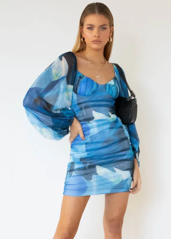 London Lifestyle Dress - Blue Watercolour sold by Gingham & Heels