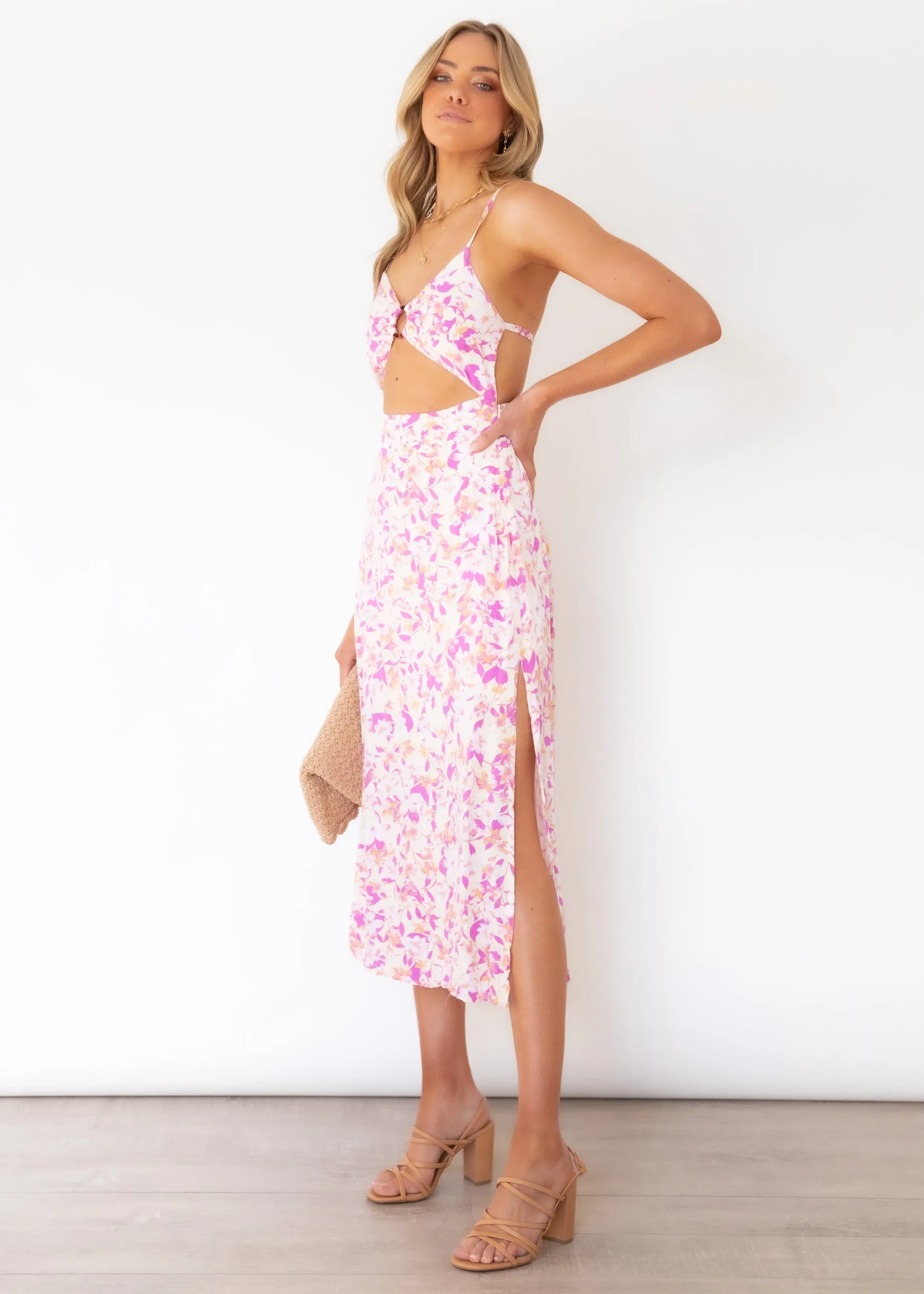 Frasier Midi Dress - Lilac Floral sold by Gingham & Heels product image thumbnail 4