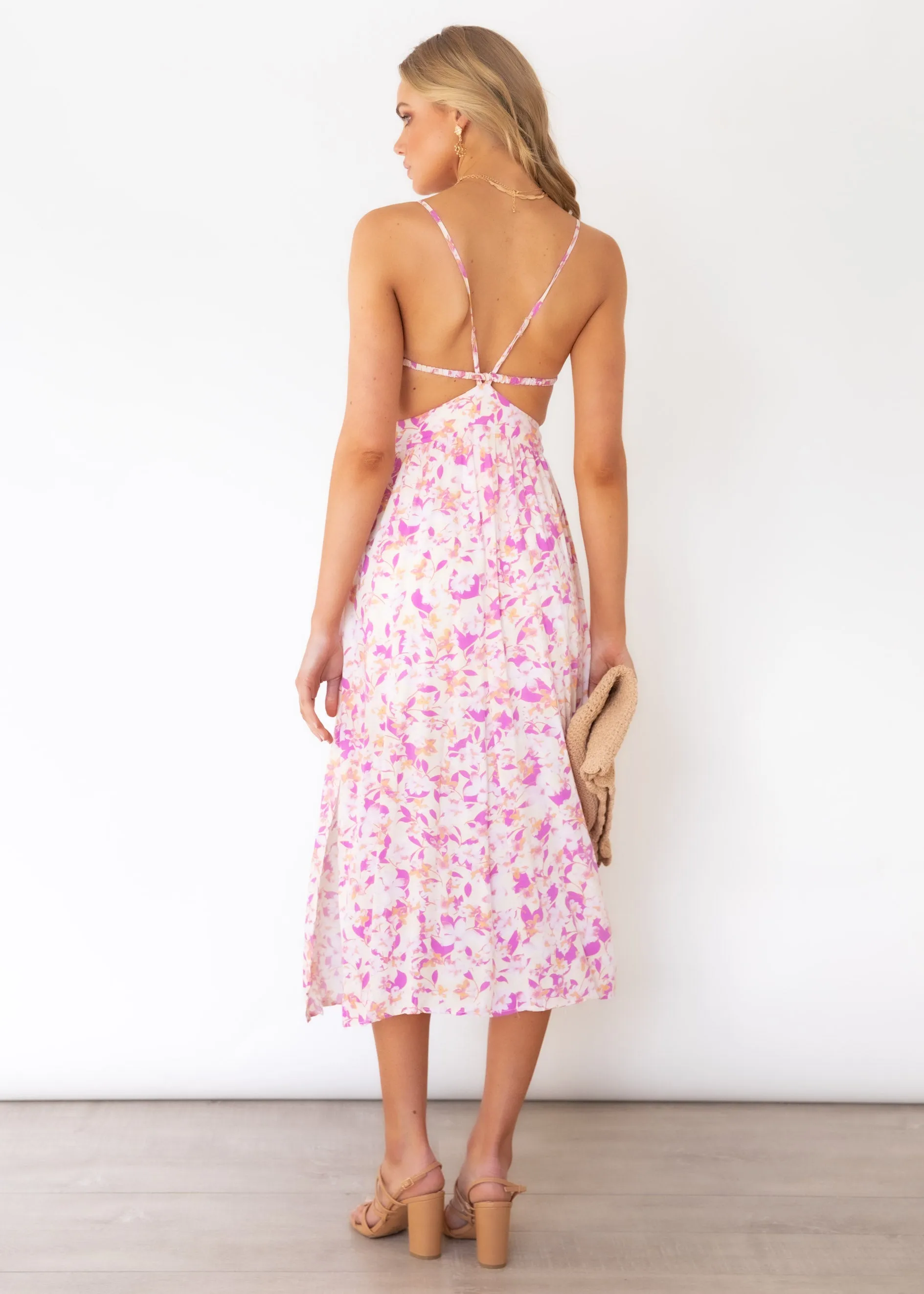 Frasier Midi Dress - Lilac Floral sold by Gingham & Heels product image thumbnail 5