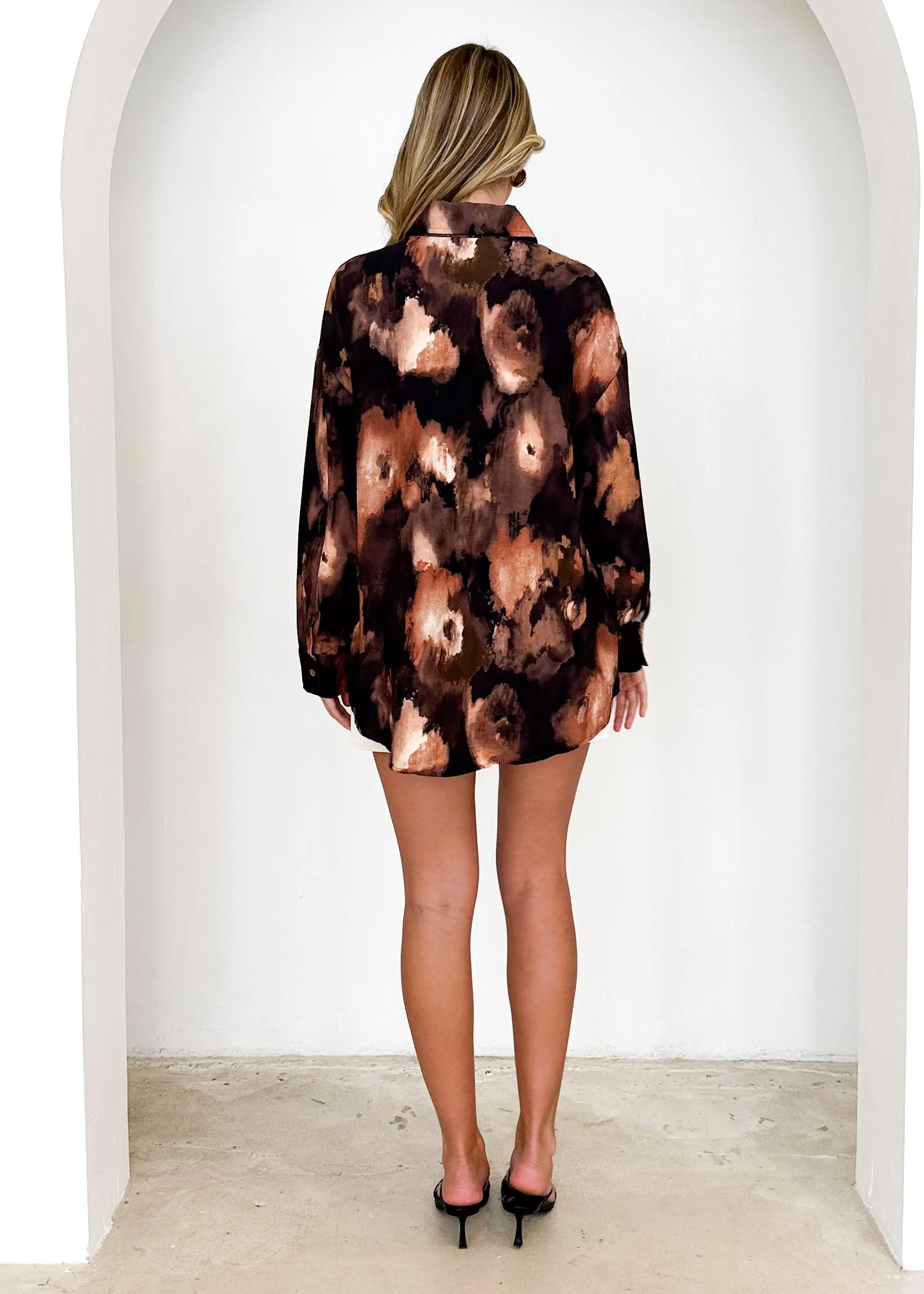 Lourtry Shirt - Black Abstract sold by Gingham & Heels product image thumbnail 5