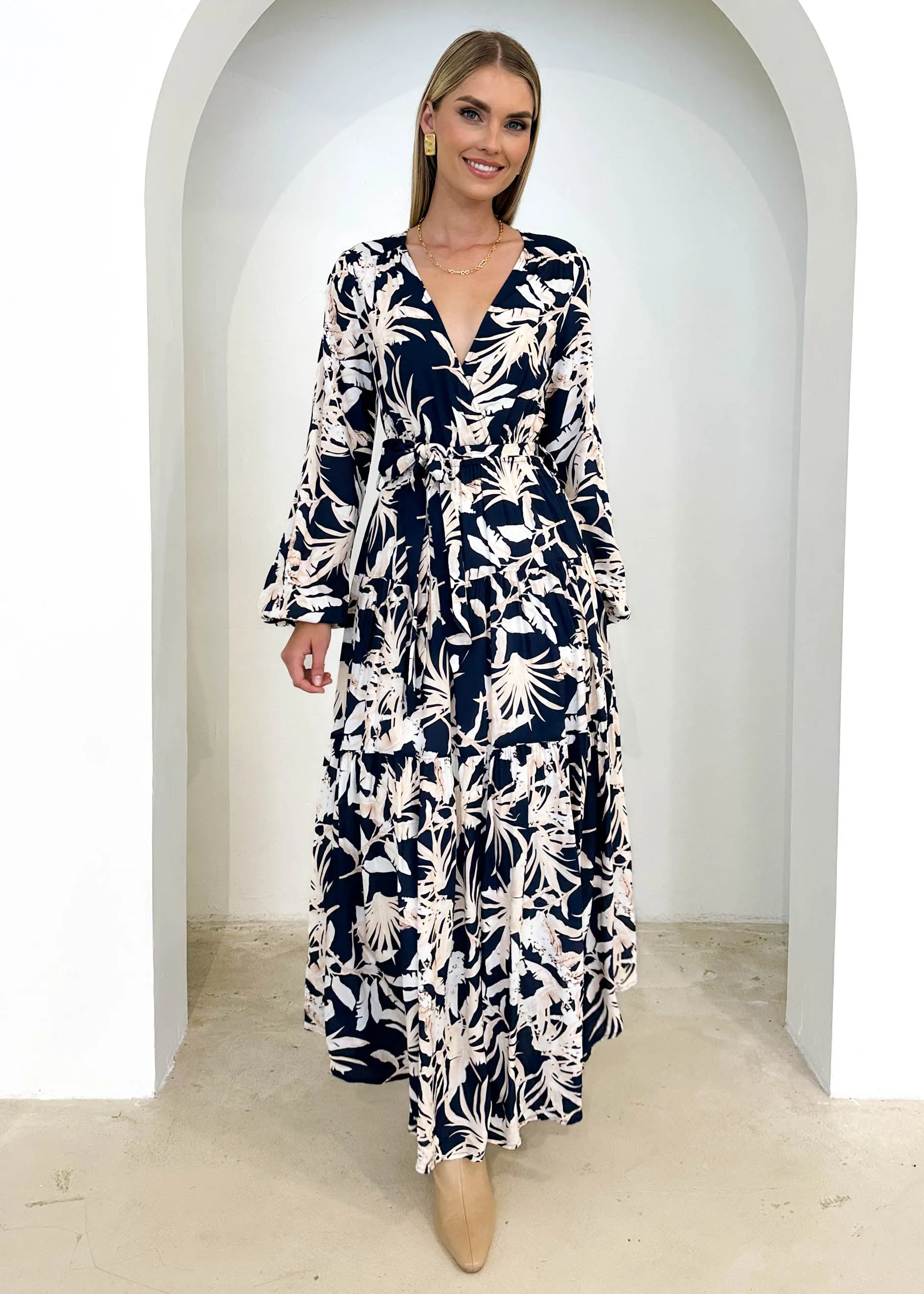 Lessia Midi Dress - Navy Floral sold by Gingham & Heels product image thumbnail 5