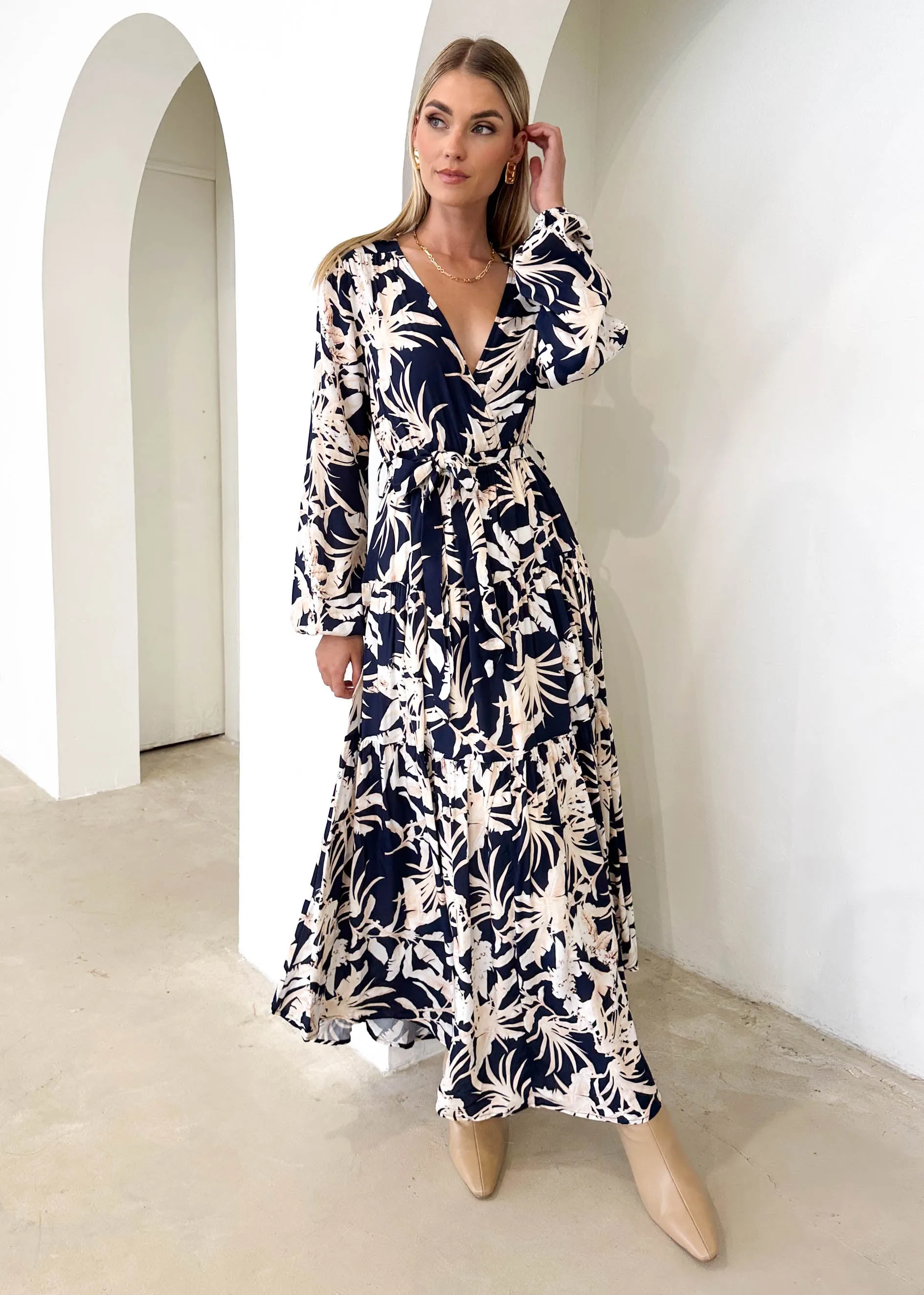 Lessia Midi Dress - Navy Floral sold by Gingham & Heels product image thumbnail 3