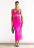 Vivine Midi Dress - Pink sold by Gingham & Heels