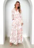 Essie Maxi Dress - Beige Abstract sold by Gingham & Heels