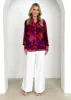Delaney Shirt - Plum Splash sold by Gingham & Heels