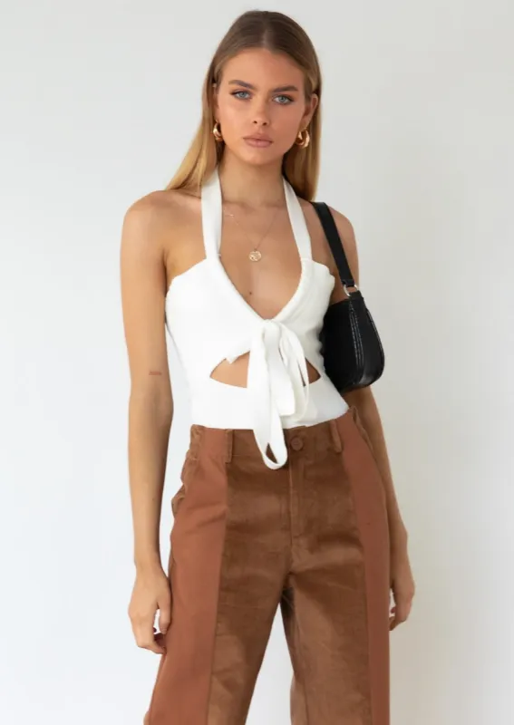 Loose Ends Bodysuit - Off White sold by Gingham & Heels
