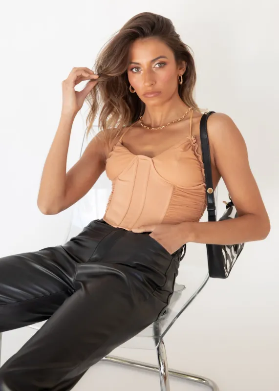 Catching Feelings Crop - Nude sold by Gingham & Heels
