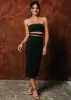 Vegas Midi Dress - Black sold by Gingham & Heels