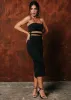 Vegas Midi Dress - Black sold by Gingham & Heels