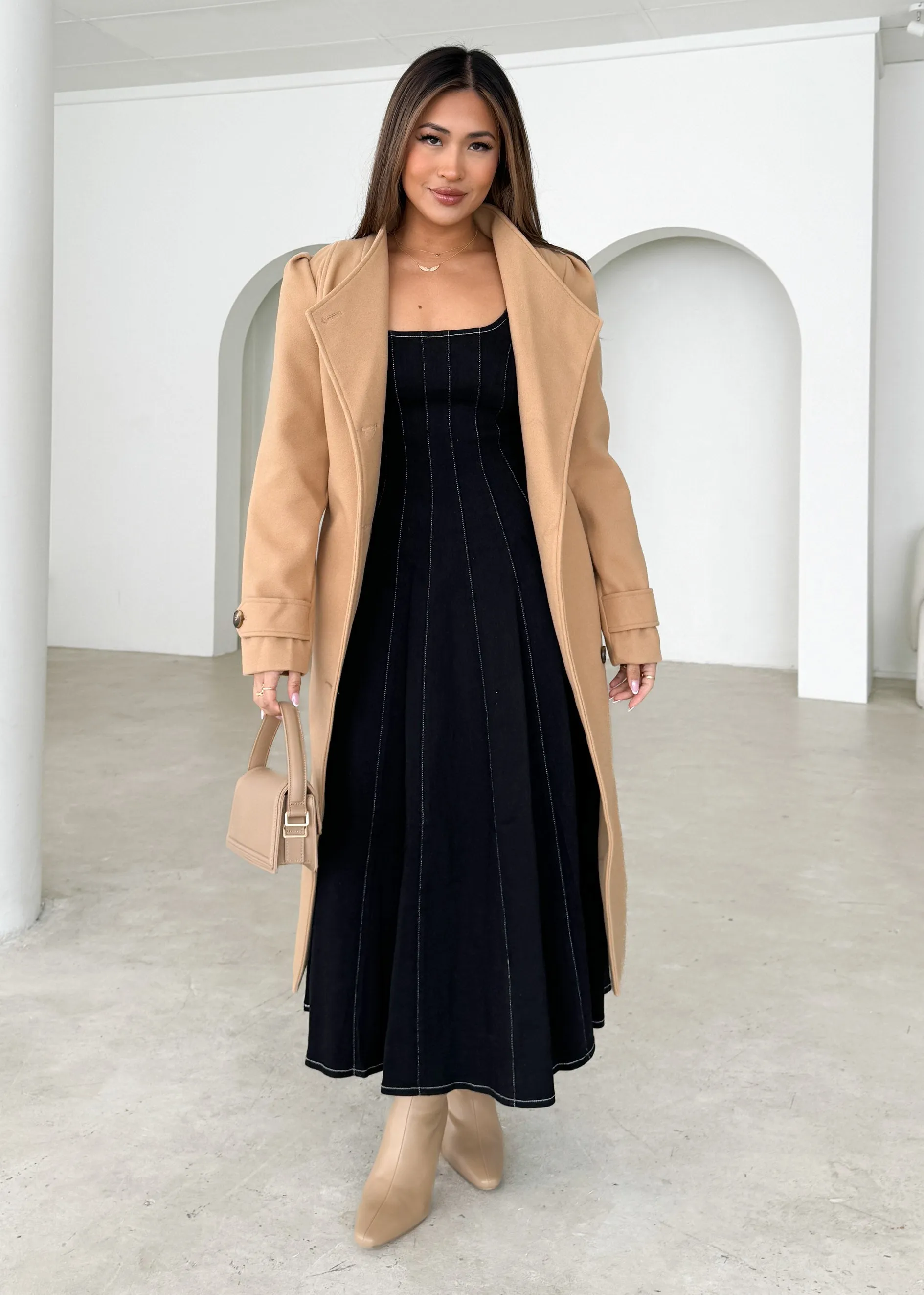 Zayla Denim Midi Dress - Black sold by Gingham & Heels product image thumbnail 4