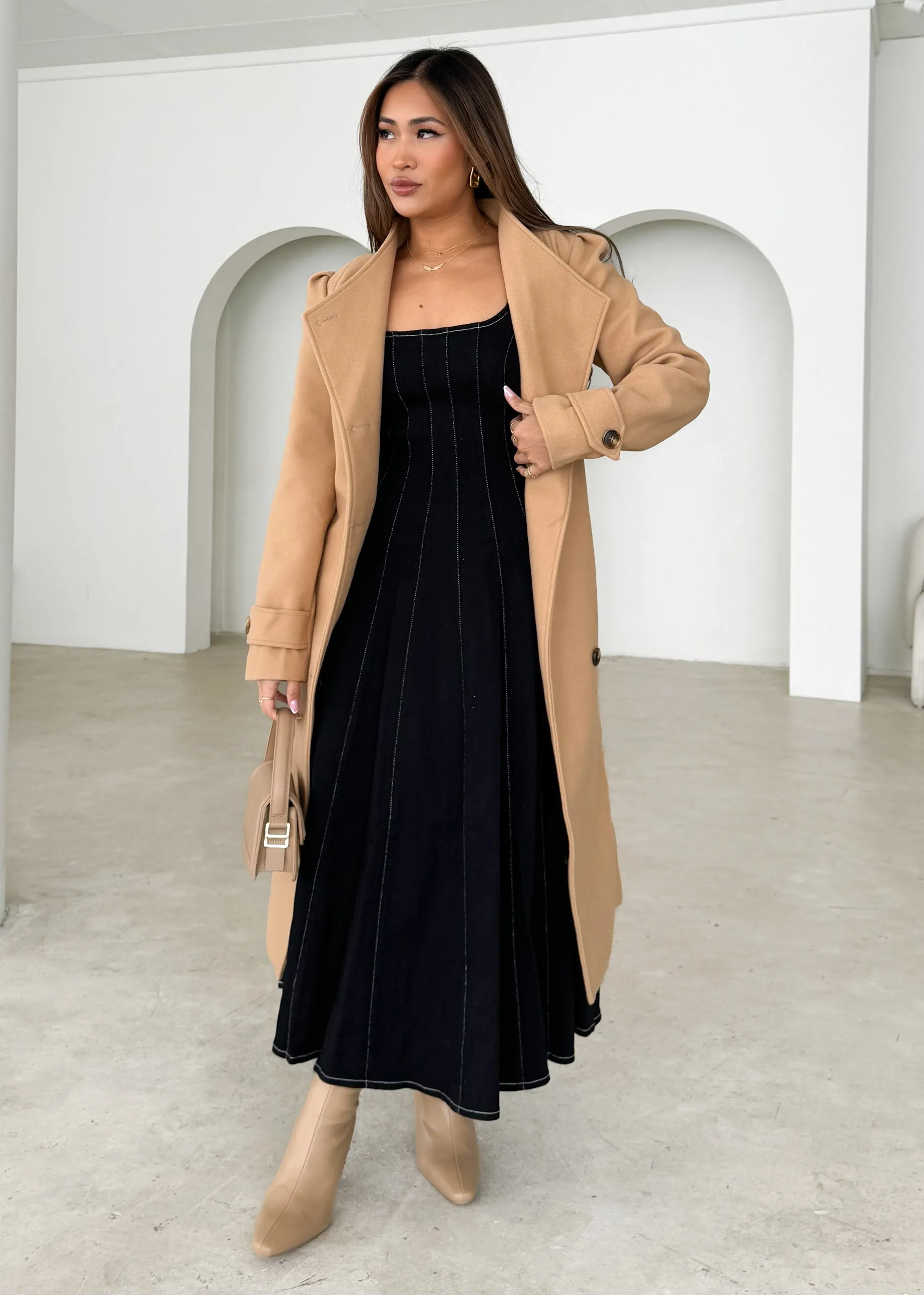 Zayla Denim Midi Dress - Black sold by Gingham & Heels product image thumbnail 5