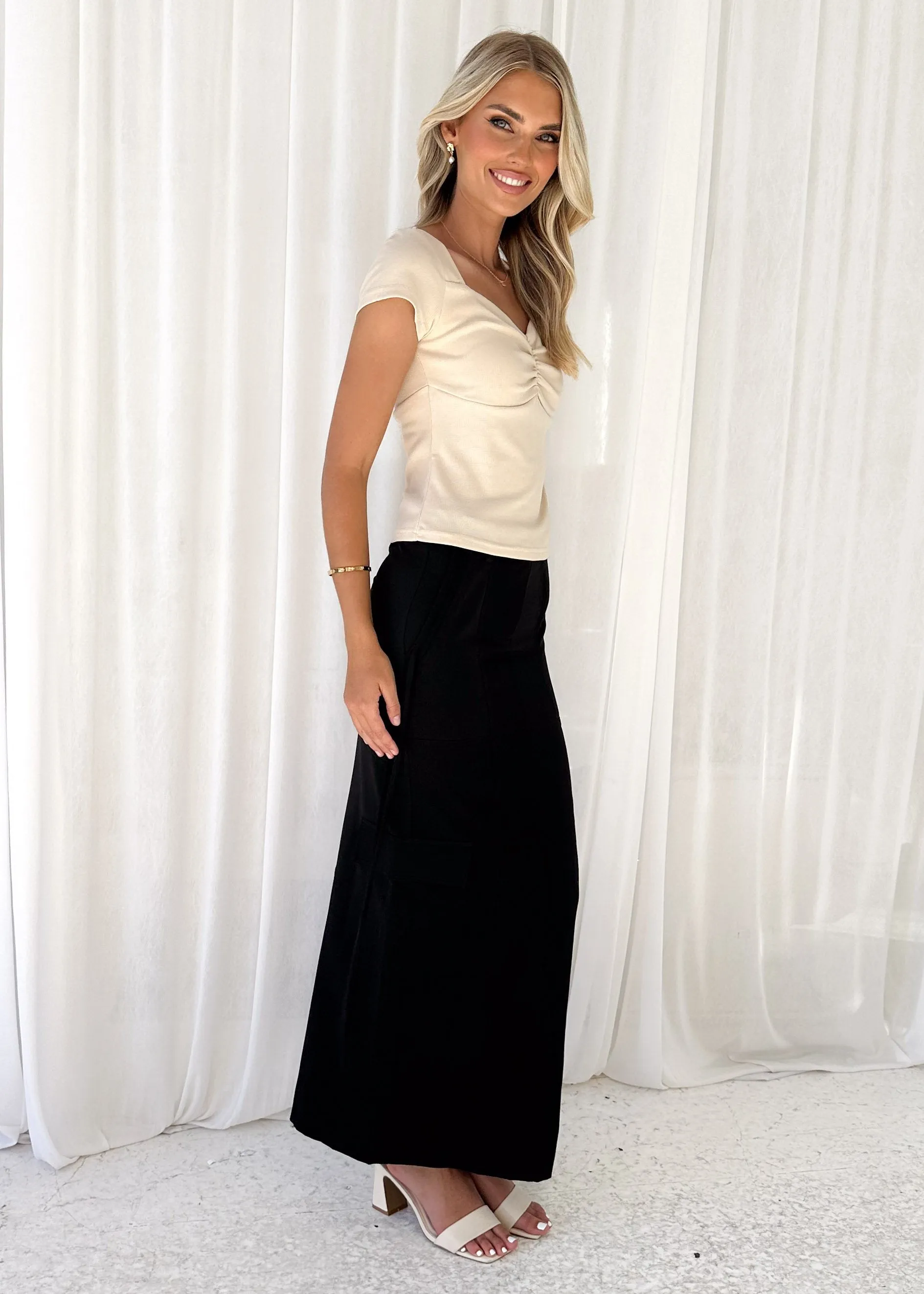 Haylier Knit Top - Beige sold by Gingham & Heels product image thumbnail 5