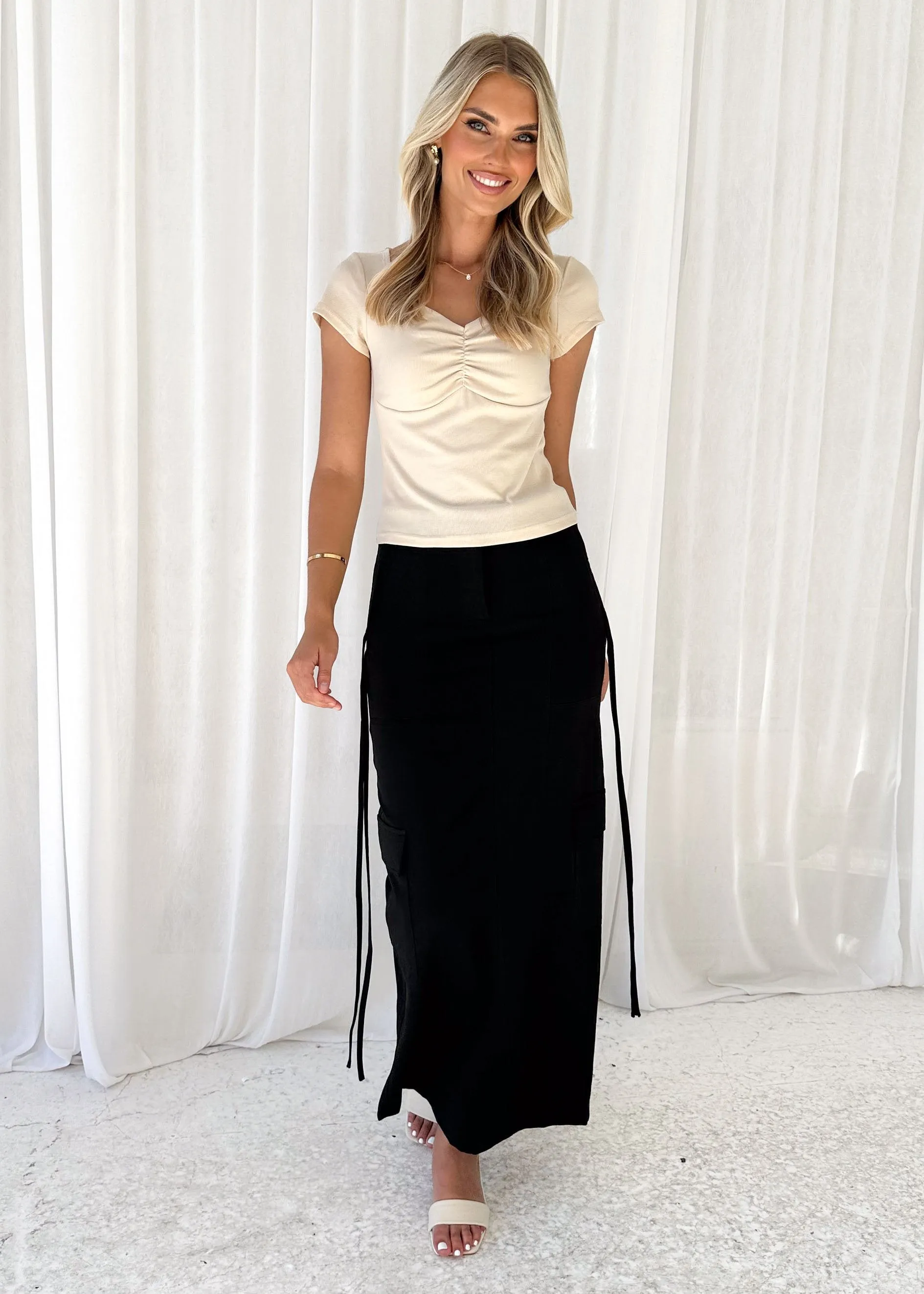 Haylier Knit Top - Beige sold by Gingham & Heels product image thumbnail 4