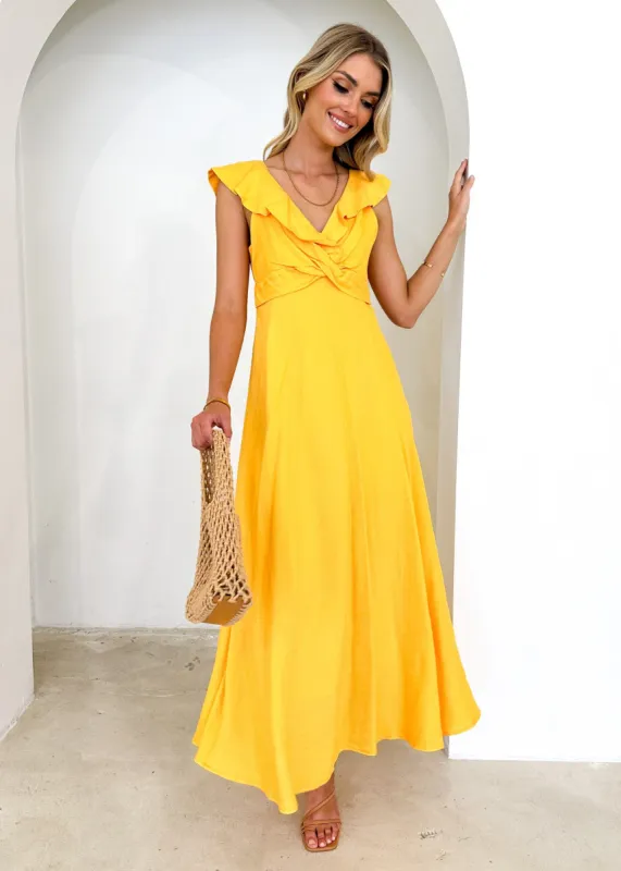 Vasserie Midi Dress - Mango sold by Gingham & Heels